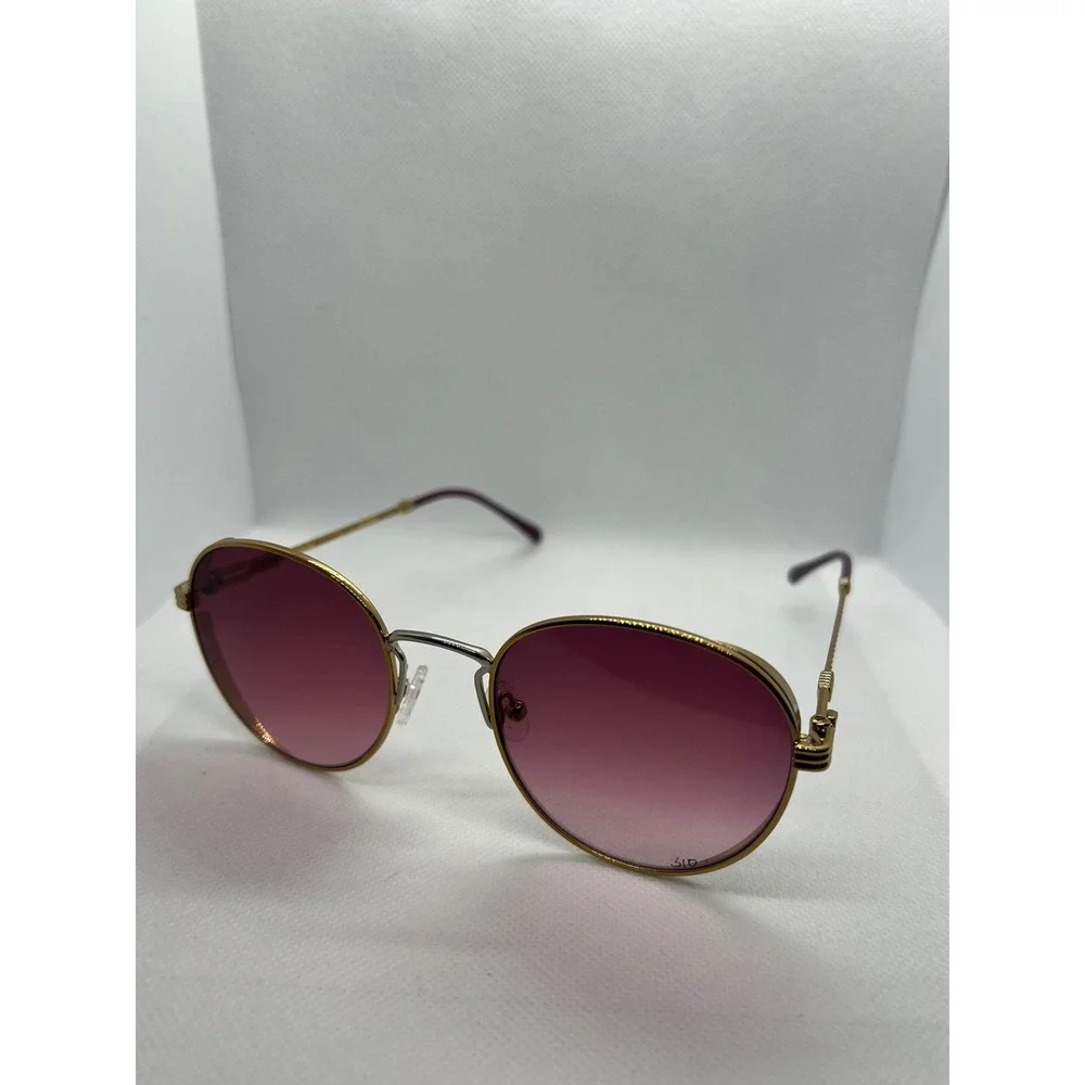 Porta‎ Romana 1250 Sunglasses Oval Gold Frame Purple Lens Italy Designer